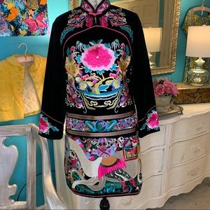 BEAUTIFULLY Embroidered Velvet Dress NWT